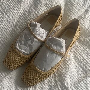 Dolce Vita Reyes Ballet Flats Woven Raffia Size 10